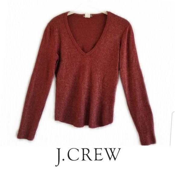 J. Crew Tops - J. Crew red shimmer top size xsmall